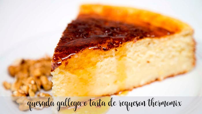 Quesada gallega ou torta de queijo cottage com thermomix