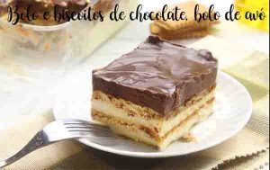 Bolo e biscoitos de chocolate, bolo de avó