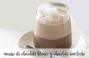 Mousse de chocolate branco e chocolate ao leite com thermomix