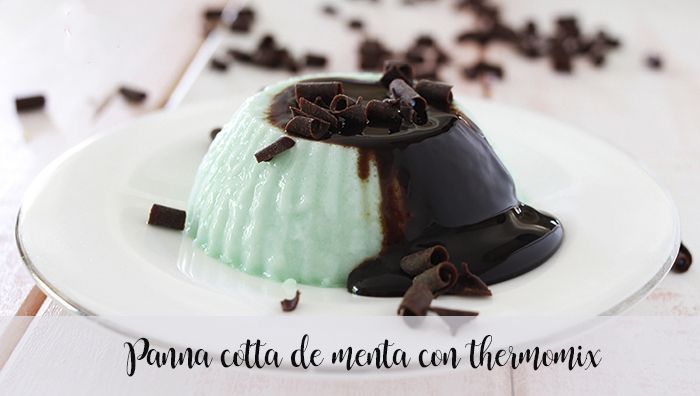 Panna Cotta de Menta com Chocolate com Thermomix