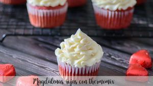 Muffins de vermelho com thermomix