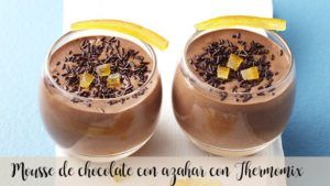 Mousse de chocolate com flor de laranjeira com Thermomix