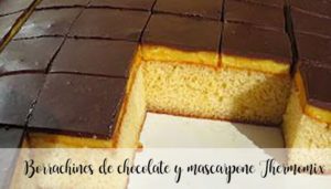 Borrachines de chocolate e mascarpone com Thermomix