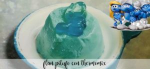 Flan Smurf com Thermomix
