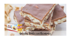 Barras de chocolate Kinder com termomix