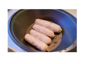 Salsichas de frango com parmesão sem glúten com Thermomix