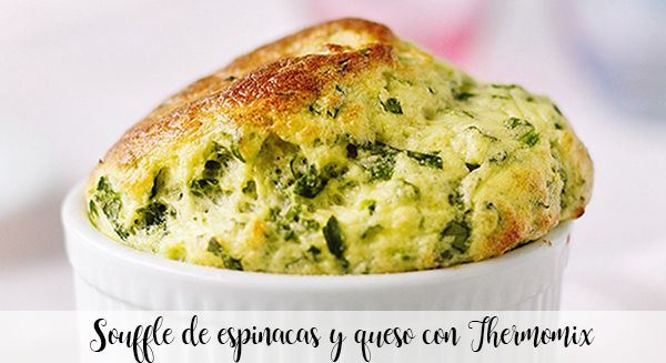 Sufl&ecirc; de espinafre e queijo com Thermomix