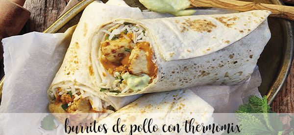 Burritos de frango com thermomix