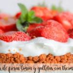 Torta de morango e lim&atilde;o com biscoitos com Thermomix