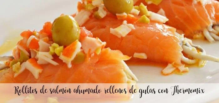 Rolinhos de Salmão Fumado com Enguia e Caranguejo com Bimby
