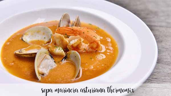 Sopa asturiana de frutos do mar com Bimby