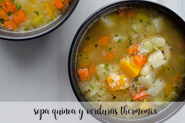 Quinoa e sopa de legumes com Bimby