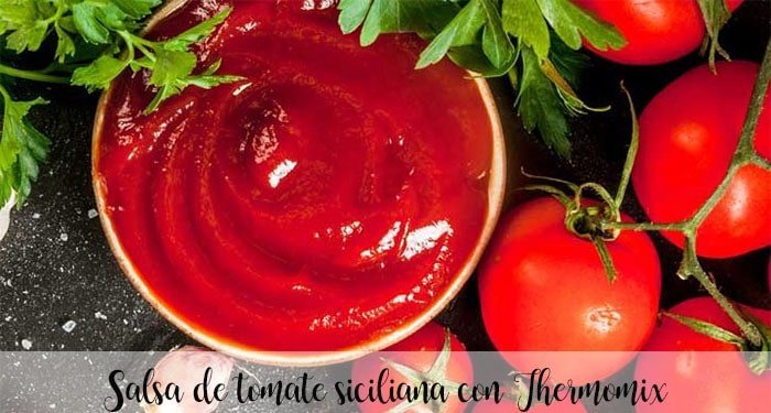 Molho de tomate siciliano com Thermomix