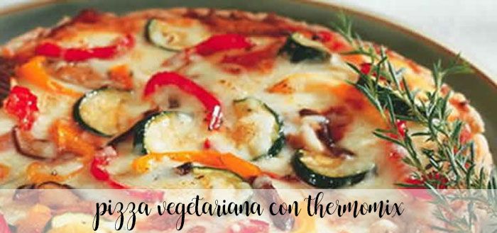 Pizza vegetariana com thermomix