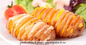batatas recheadas com presunto e queijo na airfryer