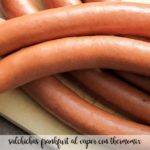 salsichas de frankfurter no vapor com thermomix