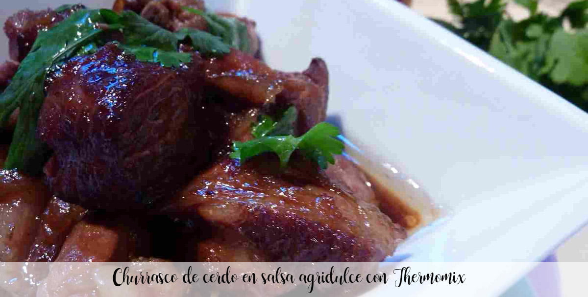 Bife de porco em molho agridoce com Thermomix