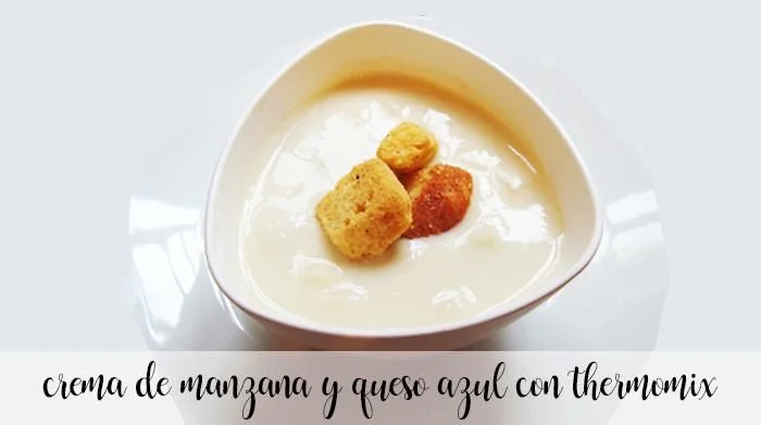 Creme de maçã com queijo azul com Thermomix