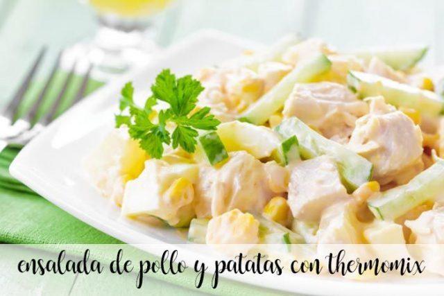 Salada de frango com batatas com thermomix