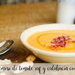 Gaspacho cremoso de tomate raf e abobrinha com Thermomix