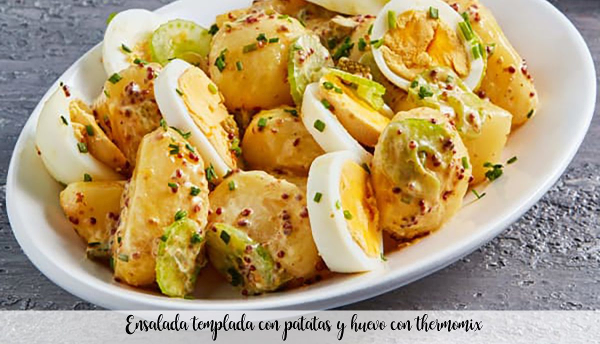 Salada quente com batatas e ovo com thermomix