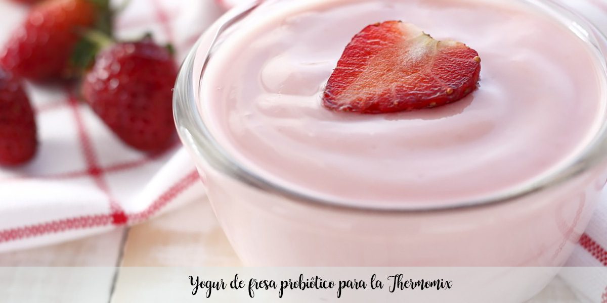 Iogurte de morango probiótico para o Thermomix