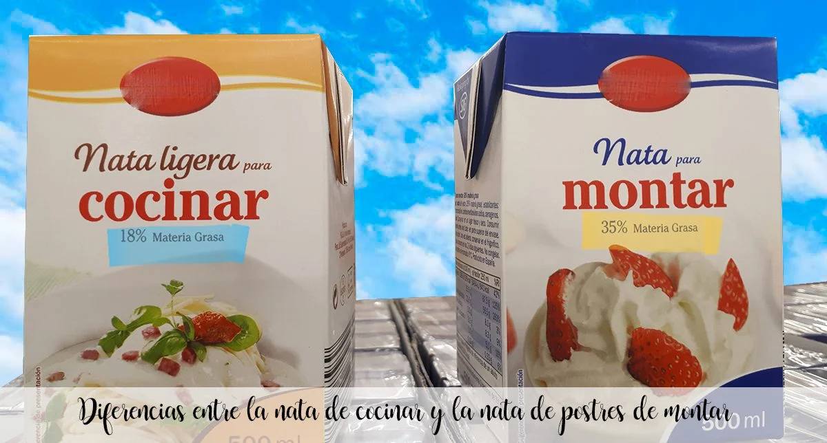 Diferenças entre creme de cozinha e creme de sobremesa