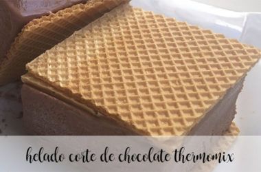 Sorvete de corte de chocolate com thermomix