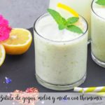 Smoothie de iogurte, melão e menta com thermomix