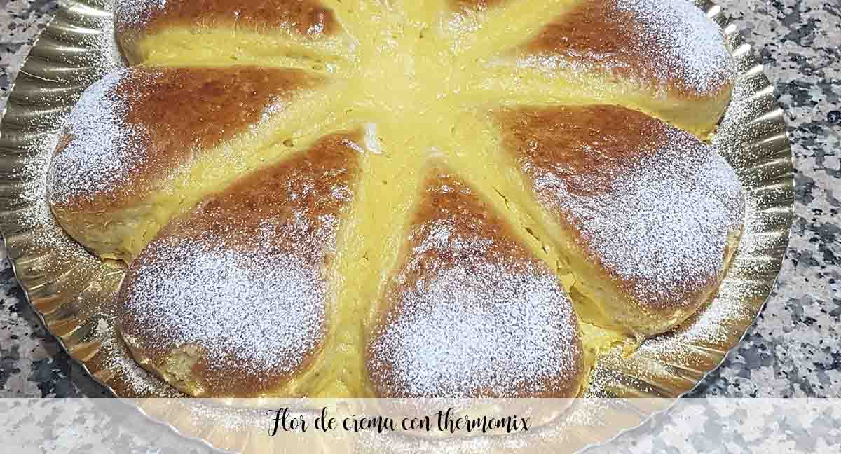 flor de creme com thermomix