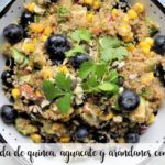 Salada de quinoa, abacate e mirtilo com Thermomix