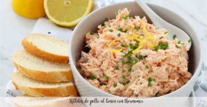 Rillettes de frango com limão com thermomix