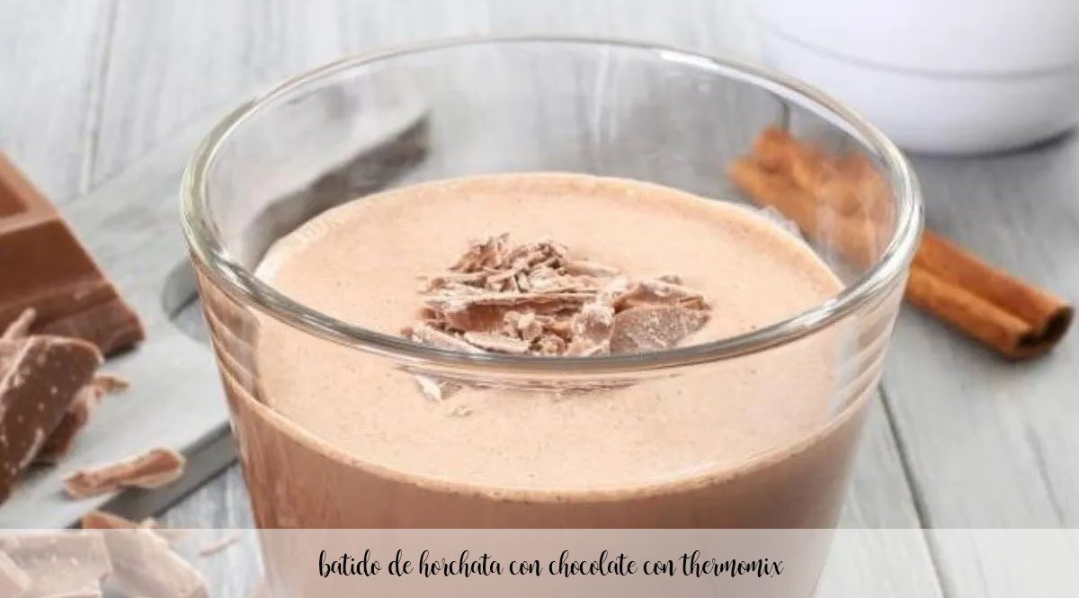milkshake de horchata com chocolate com thermomix