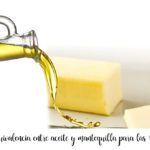 Equivalência entre óleo e manteiga para receitas