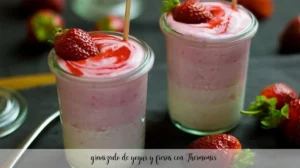 granita de iogurte e morangos com Thermomix