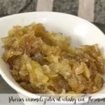 Puerros caramelizados al whisky con Thermomix