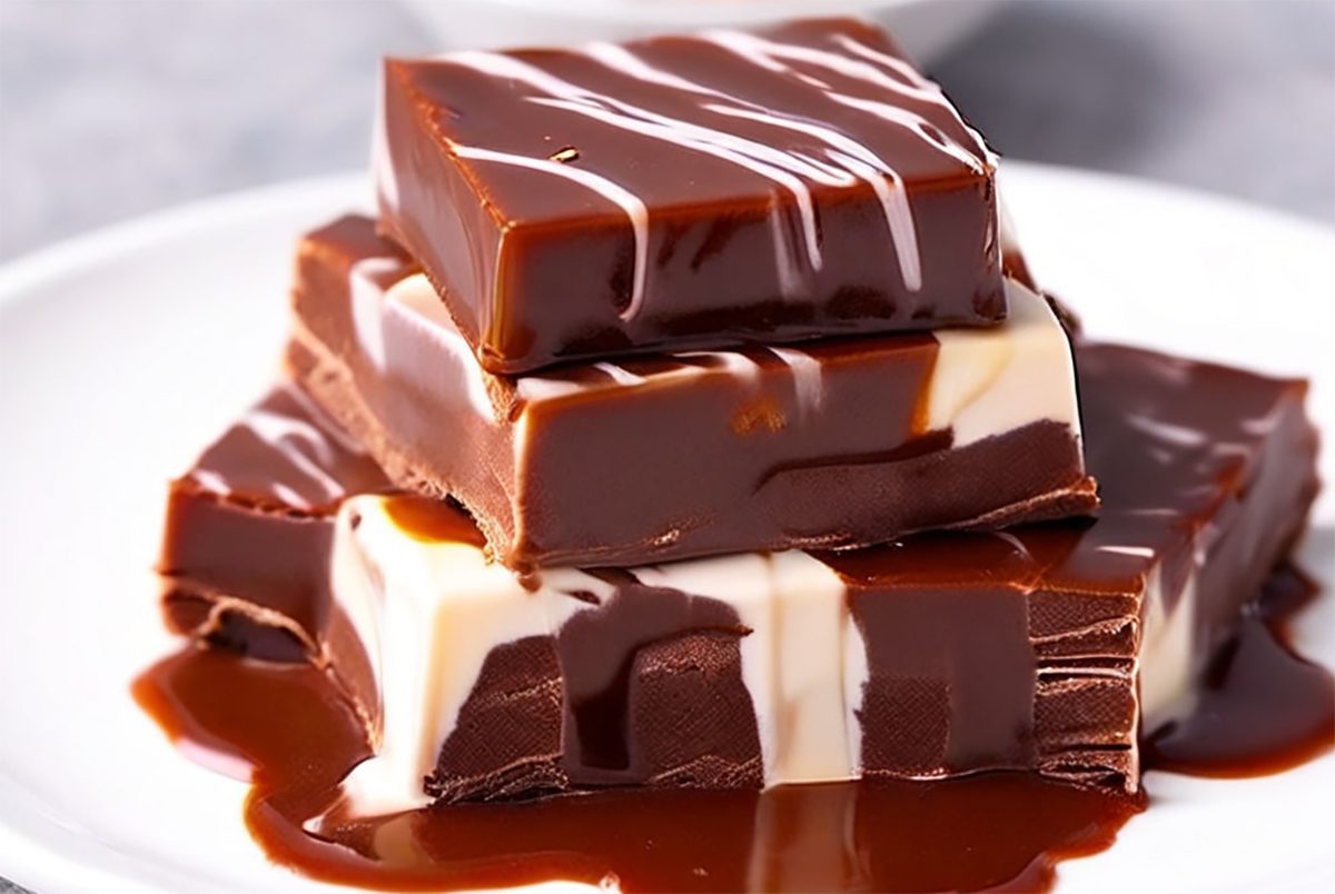Barras de caramelo e creme de chocolate cru com Thermomix