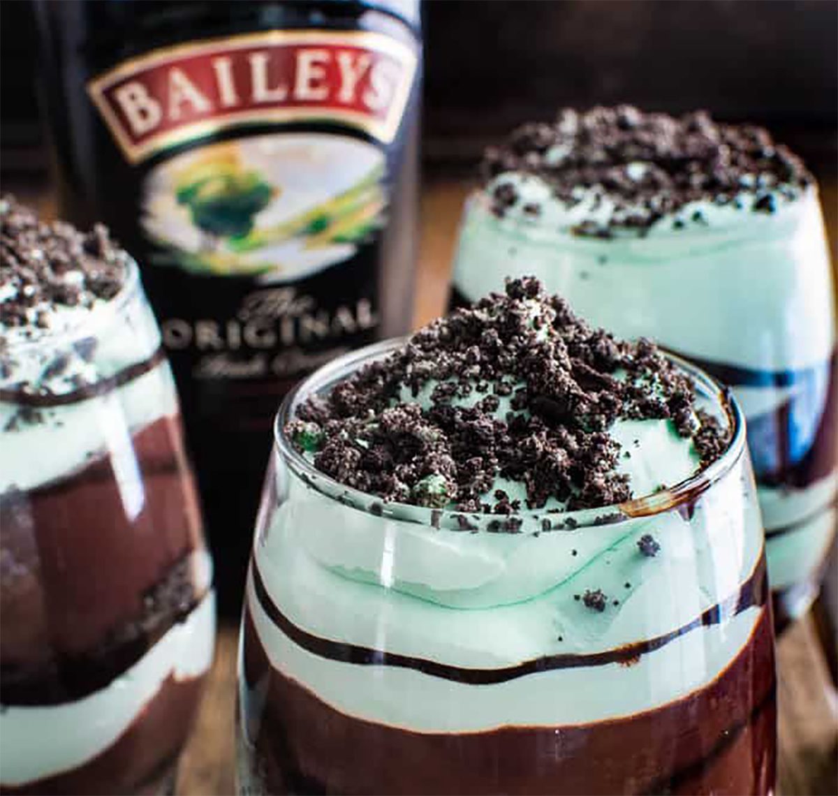 Pudim de chocolate e menta Baileys com Bimby