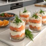 Verrine de salmão e queijo branco com termomix