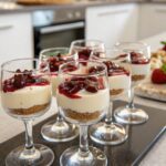 Cheesecake de cereja com Thermomix em copos