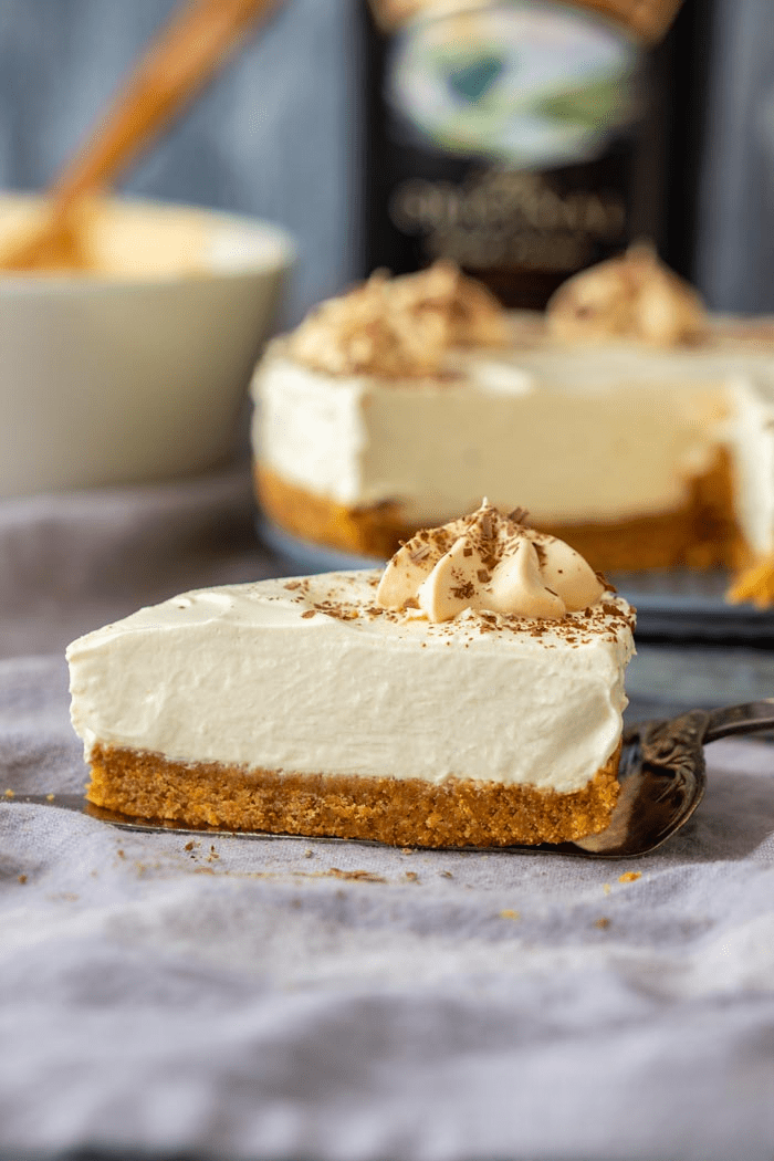 Cheesecake com creme irlandês sem forno com termomix