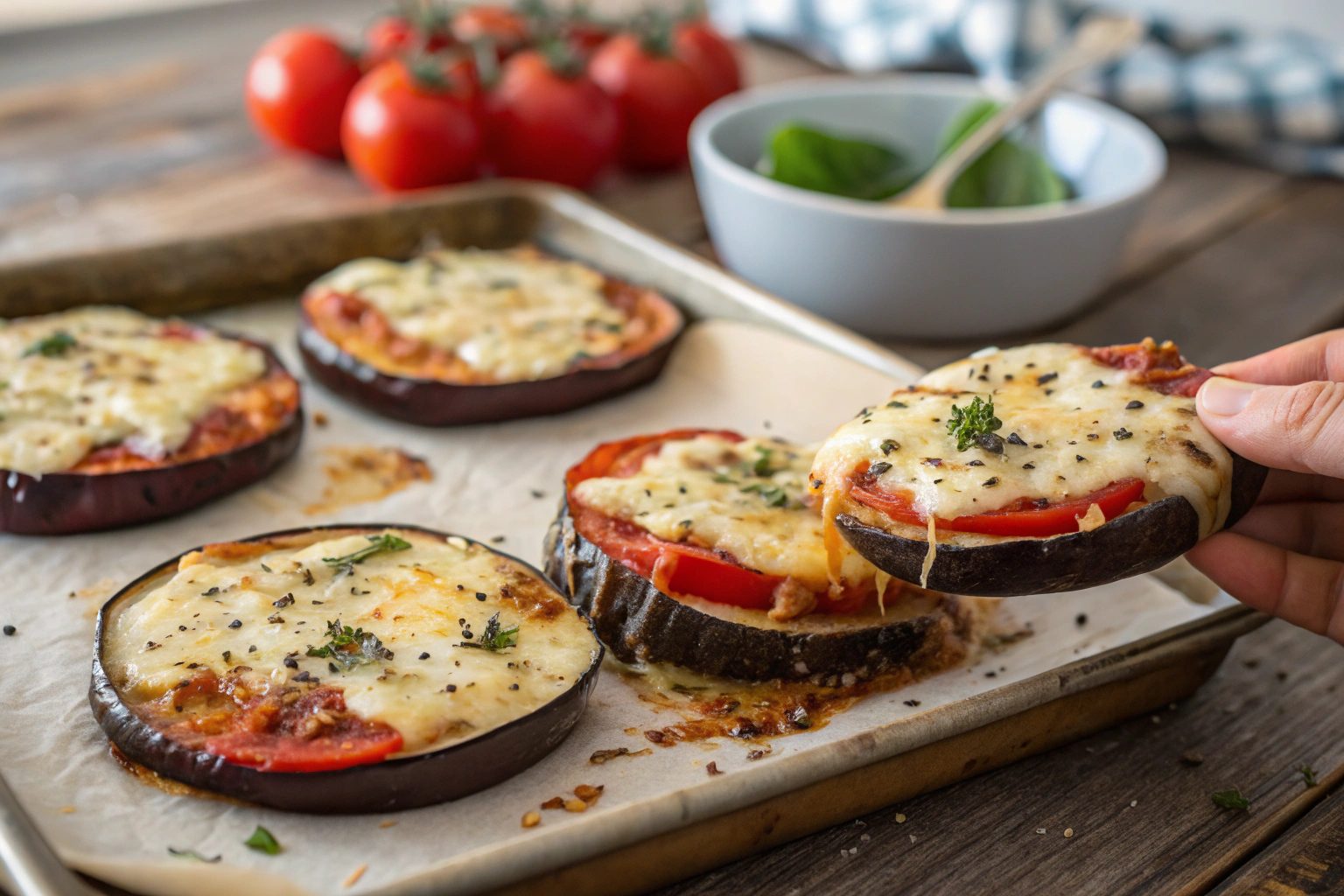 Mini pizzas de berinjela na airfryer – airfryer